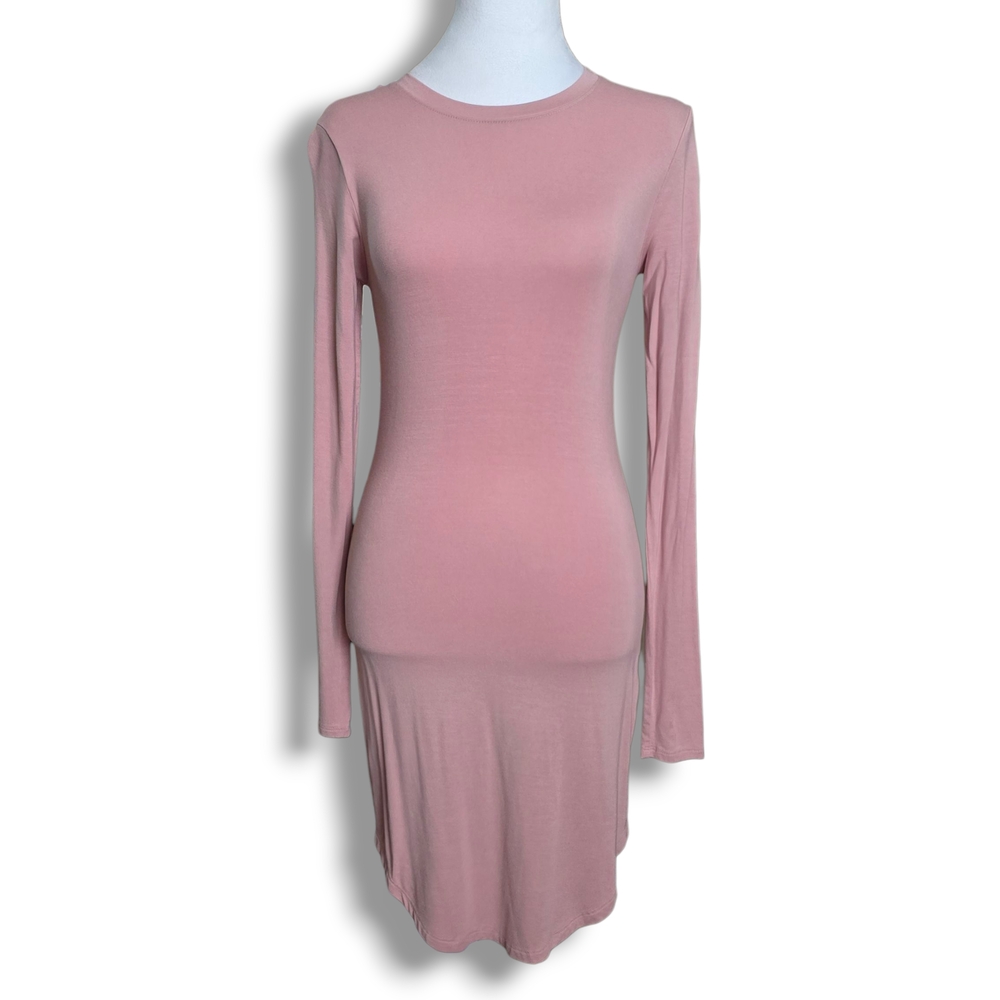 Forever 21 Blush Long Sleeve Dress - Size Small